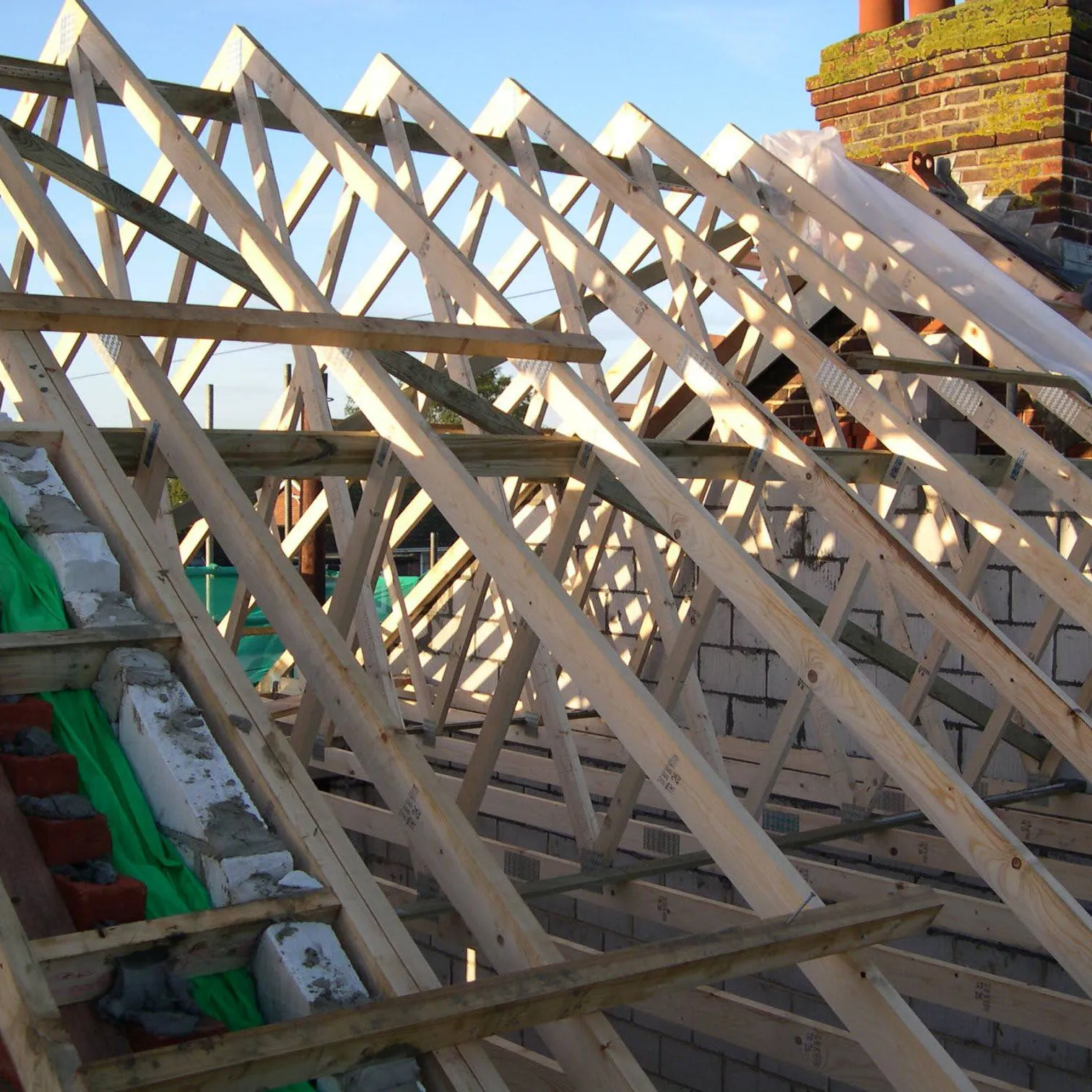 pitched roof support beams